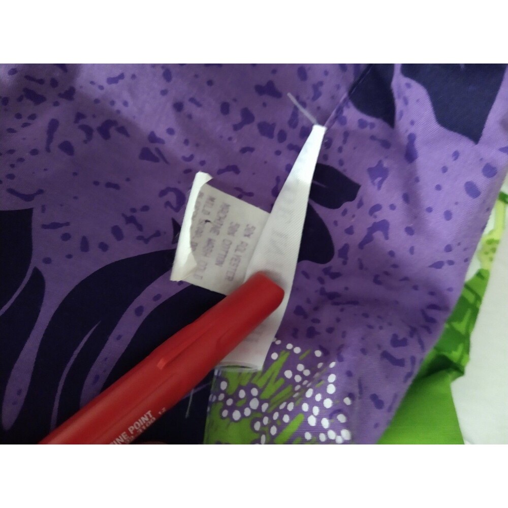 Vintage MADE IN HAWAII USA Men's Shirt XL Purple Floral Hawaiian Shirt 80s 90s - Picture 5 of 6